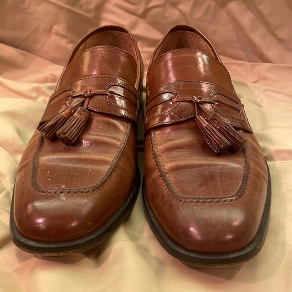 These are Johnston and Murthy shoes and they are the color brown